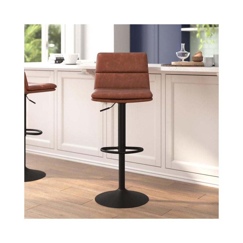 2PK Cognac Adjustable Stools