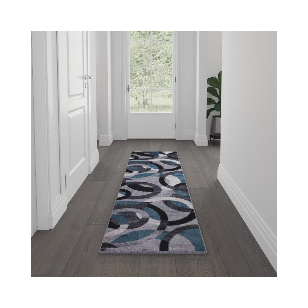 2x7 Blue/Gray Area Rug