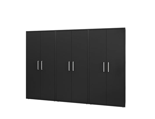 Eiffel Storage Cabinet in Matte Black (Set of 3)
