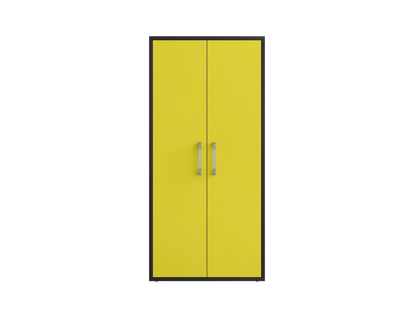 Eiffel Storage Cabinet in Matte Black and Yellow (Set of 3)