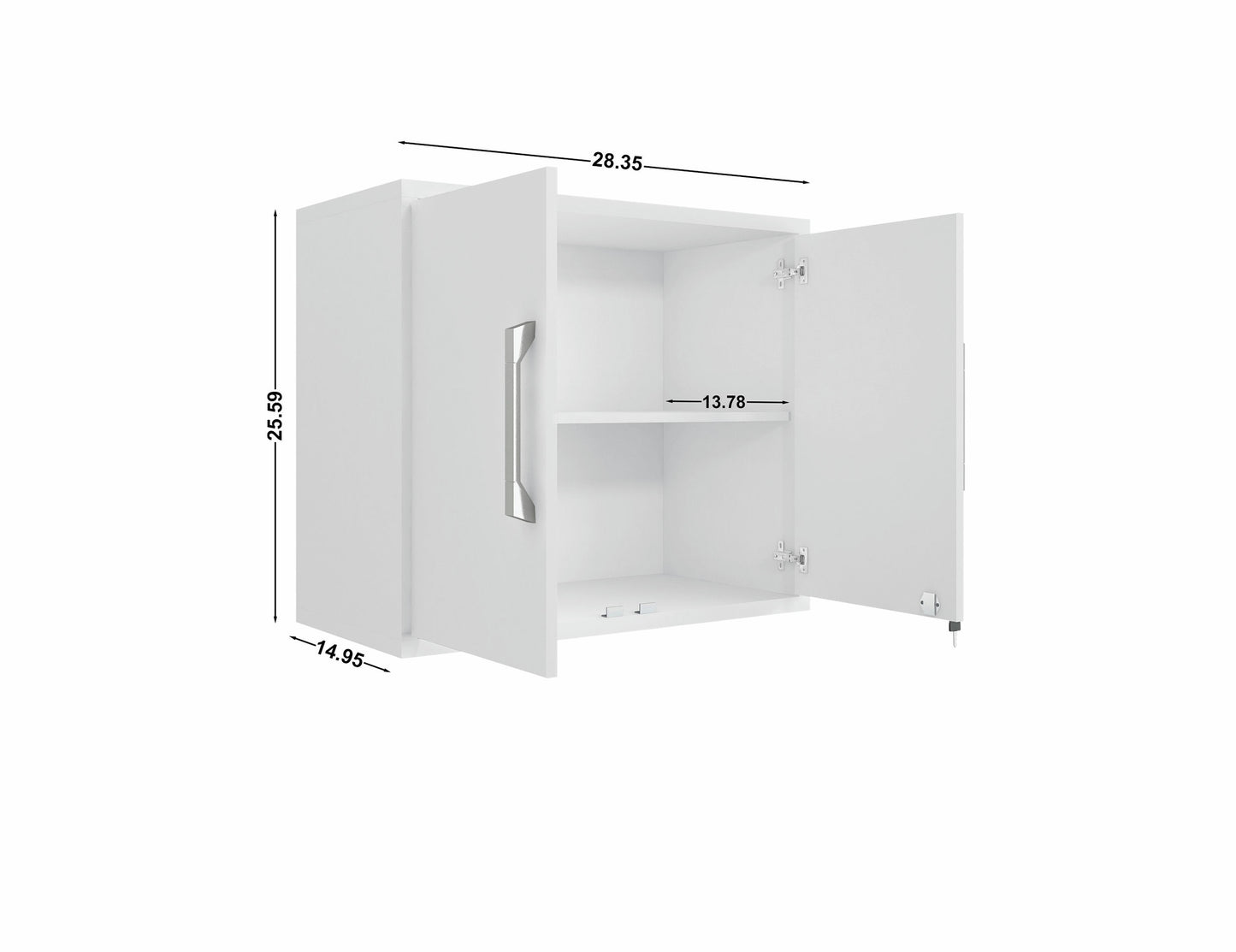 Eiffel 3-Piece Storage Garage Set in White