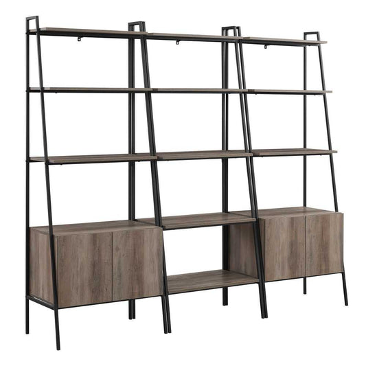 3-Piece Bookcase Set - Gray Wash