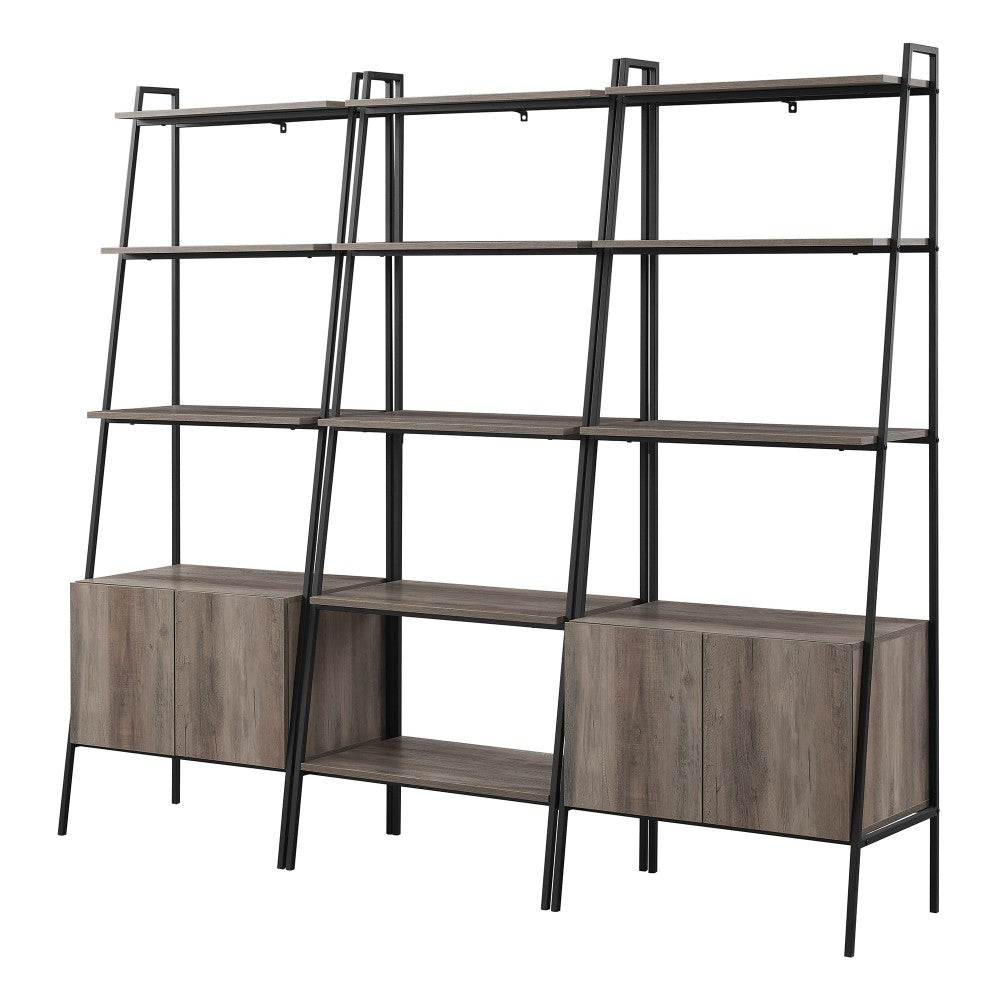 3-Piece Bookcase Set - Gray Wash
