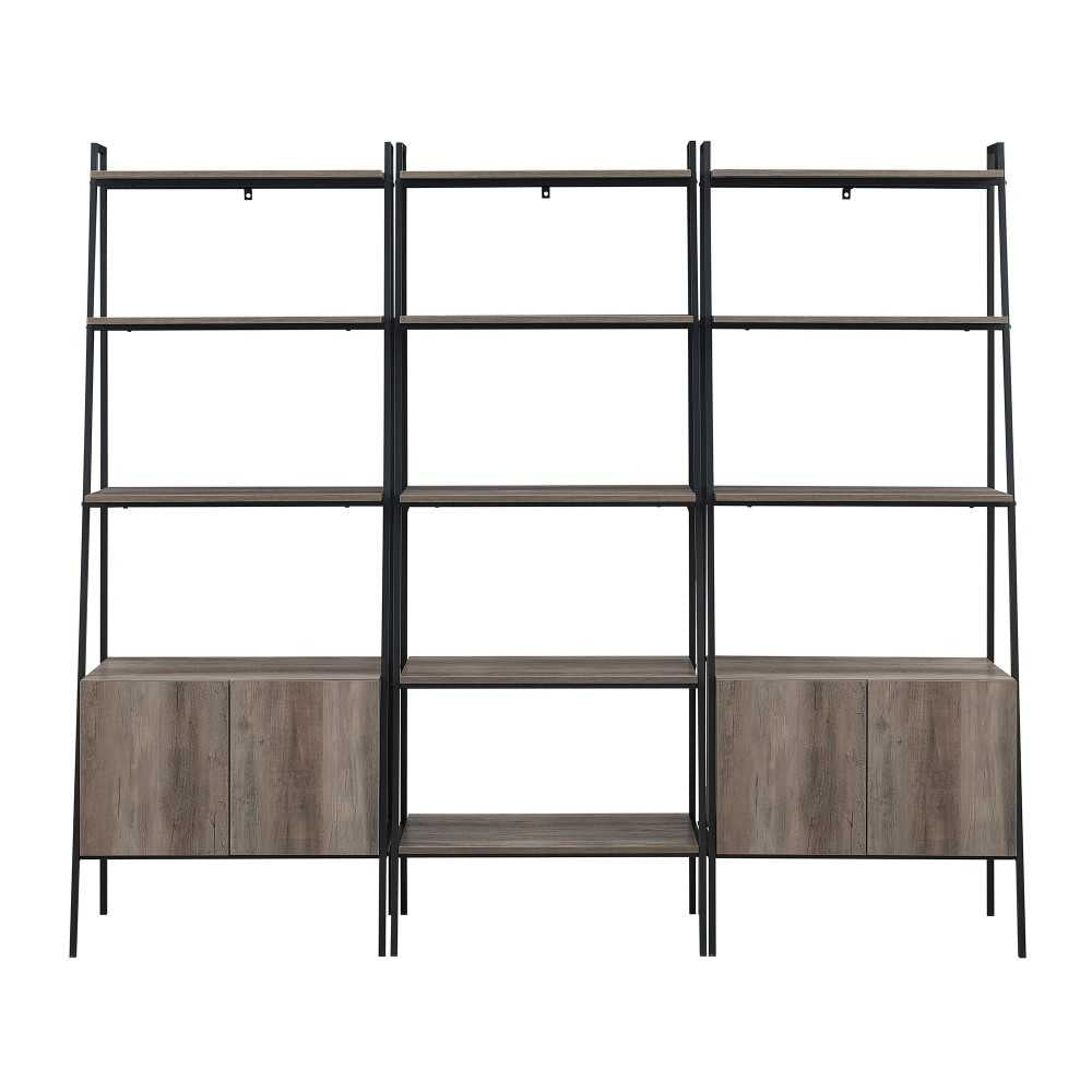 3-Piece Bookcase Set - Gray Wash