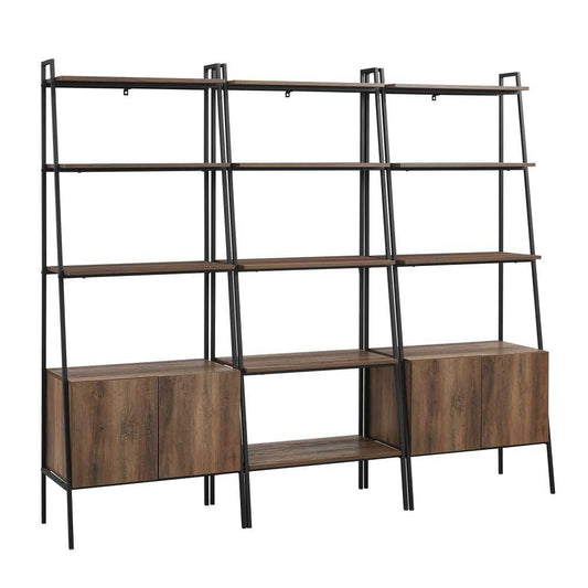 3-Piece Bookcase Set - Rustic Oak