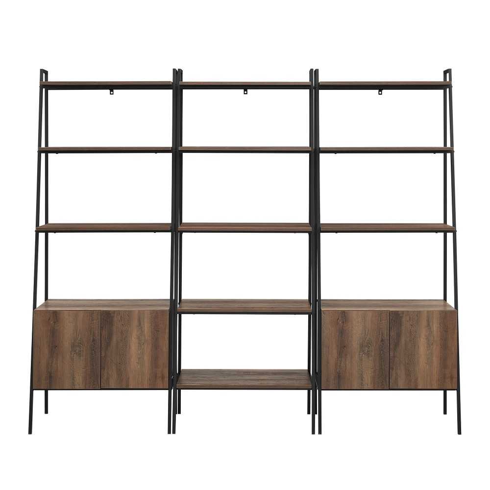 3-Piece Bookcase Set - Rustic Oak