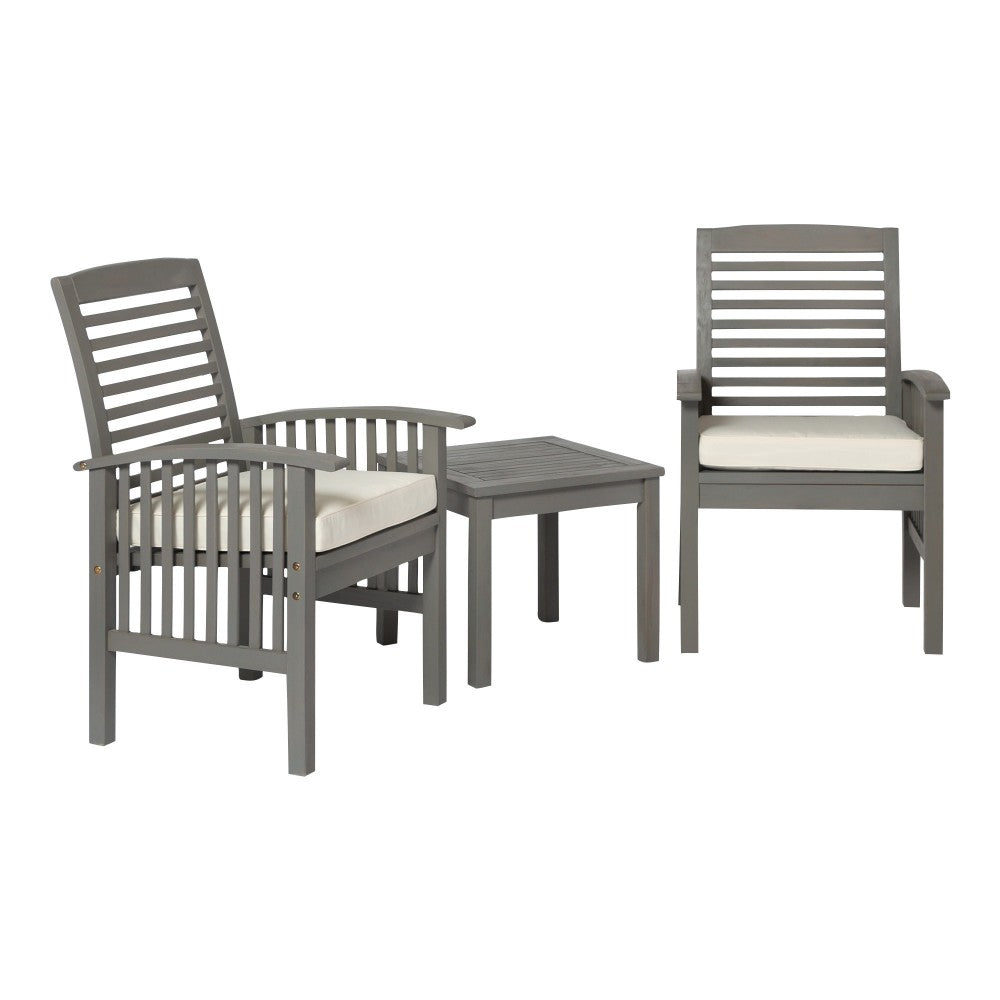 3-Piece Classic Outdoor Patio Chat Set - Gray Wash, OWC3CGGW
