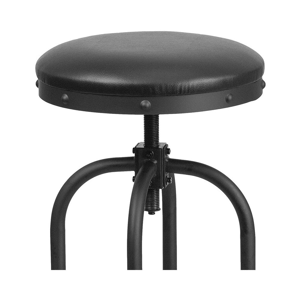 30'' Barstool with Swivel Lift Black LeatherSoft Seat