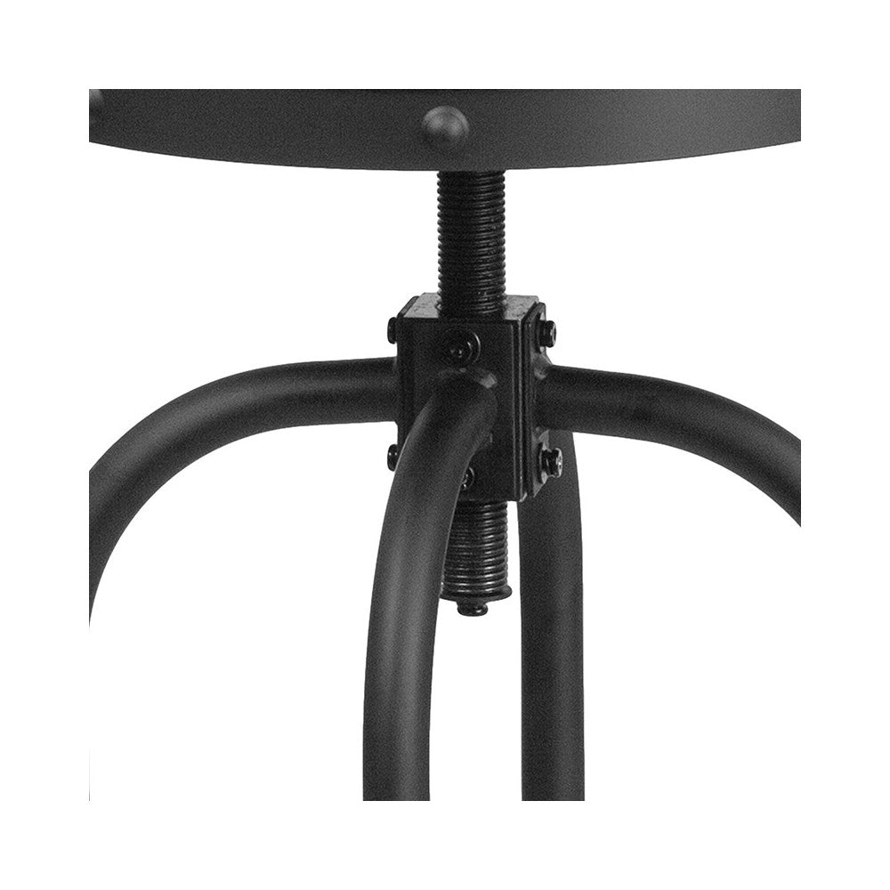 30'' Barstool with Swivel Lift Black LeatherSoft Seat