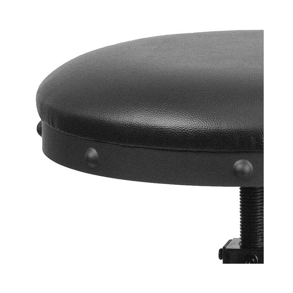 30'' Barstool with Swivel Lift Black LeatherSoft Seat