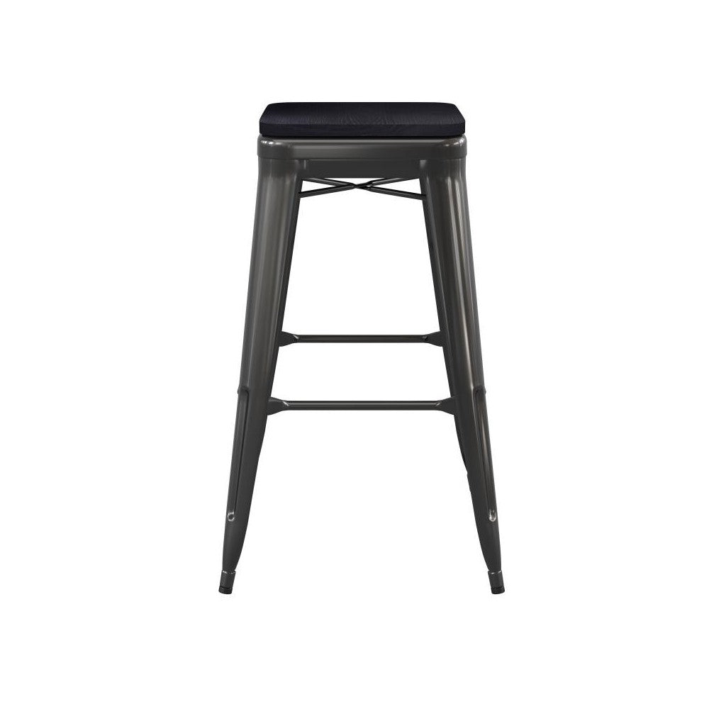 30" Black Stool-30" Black Seat