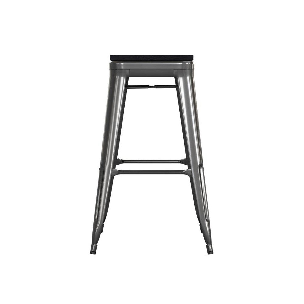 30" Black Stool-30" Black Seat