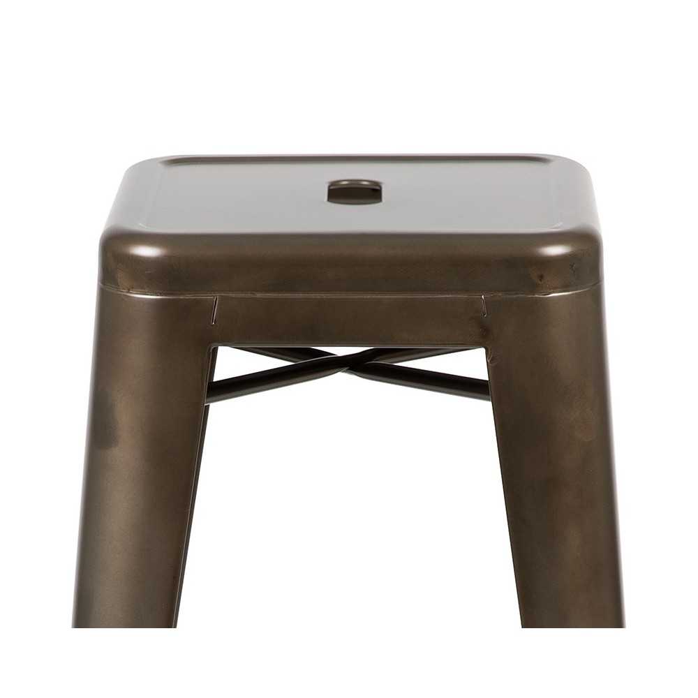 30" High Metal Indoor Bar Stool in Gun Metal Gray - Stackable Set of 4