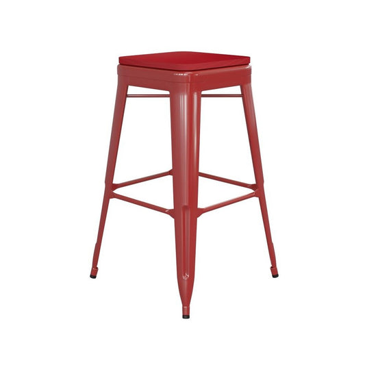 30" Red Stool-Red Seat