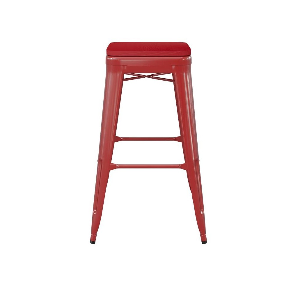 30" Red Stool-Red Seat