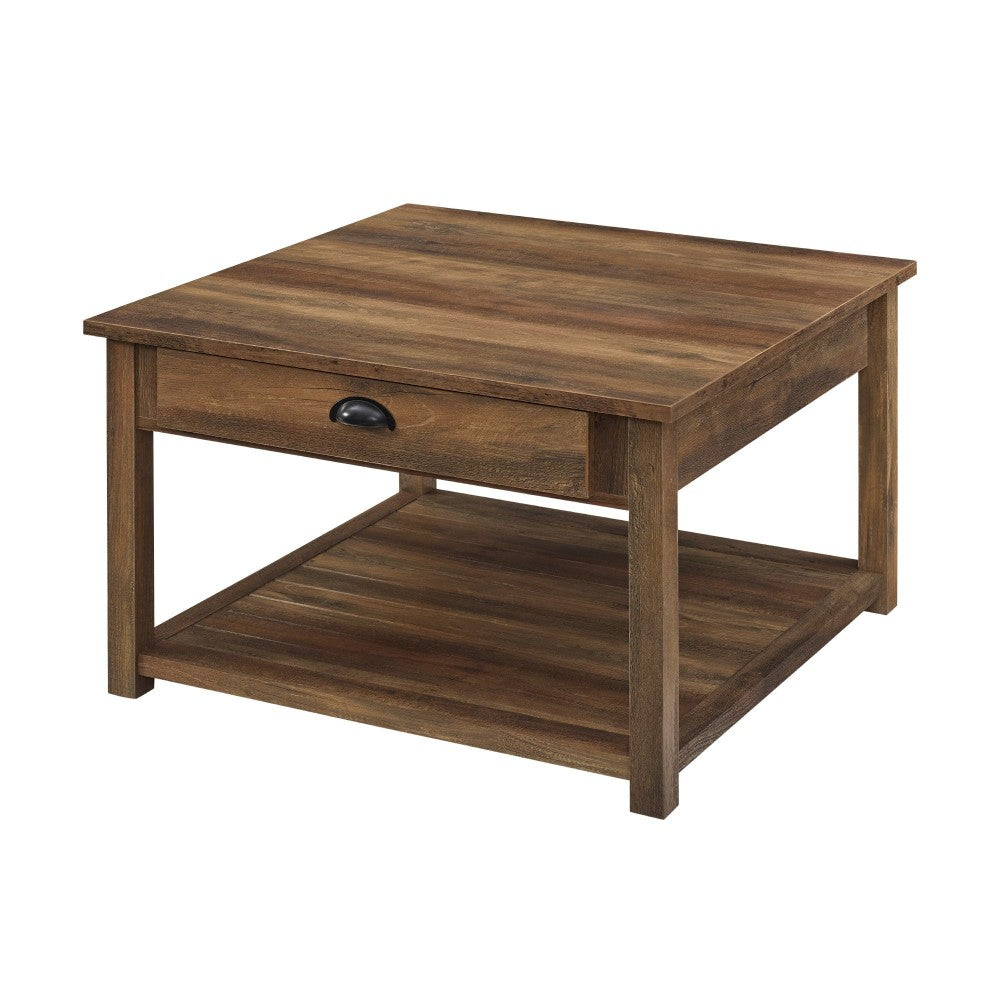 30" Square Country Coffee Table - Rustic Oak