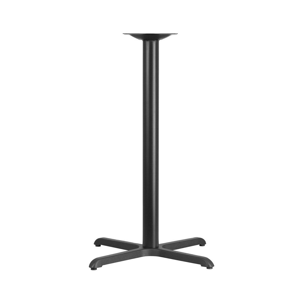 30'' x 30'' Restaurant Table X-Base with 3'' Dia. Bar Height Column