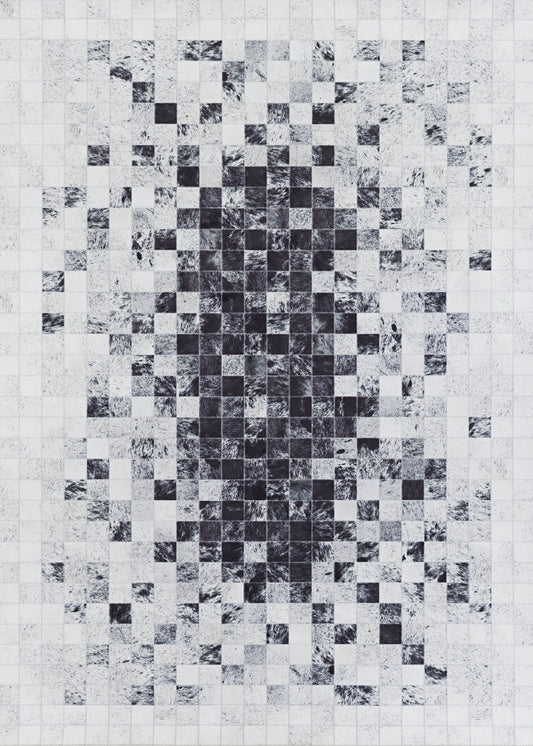 Couristan Prairie Hygee Blocks Coal-Ice Caps Rug 2' x 3'7"