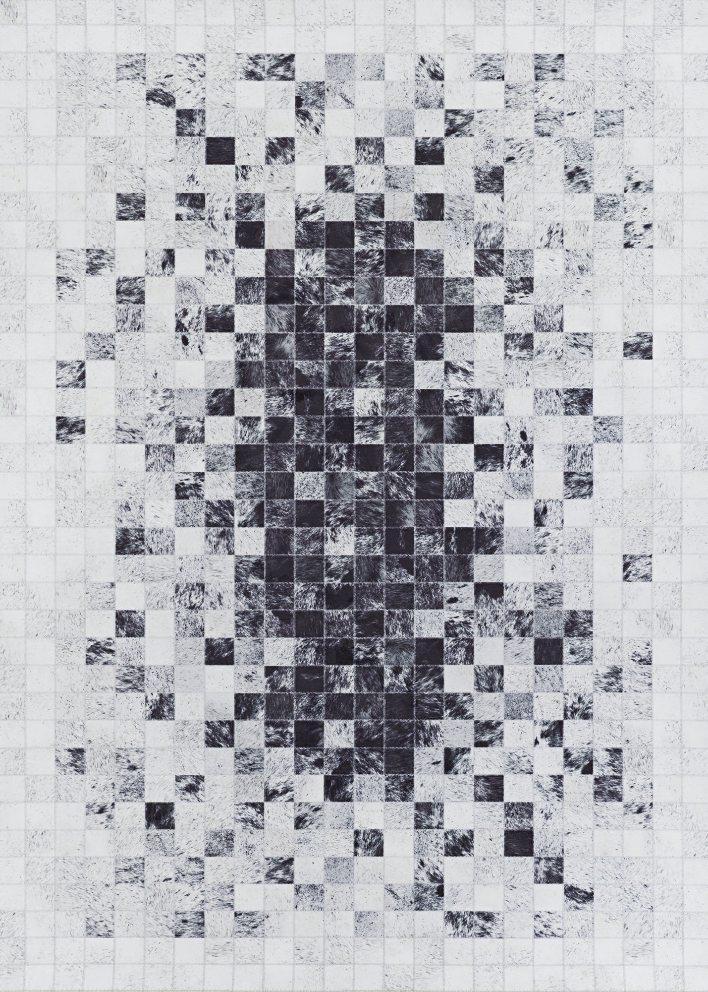 Couristan Prairie Hygee Blocks Coal-Ice Caps Rug 7'6" x 10'