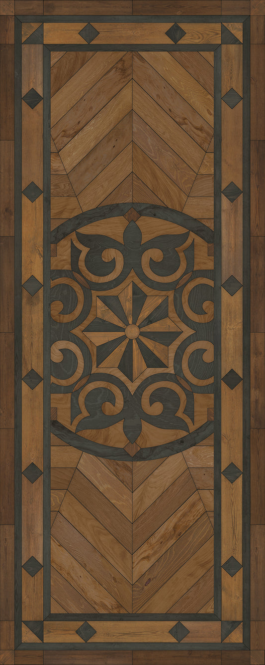 Artisanry - Caledonian - Eye of the Workman 36x90 Vintage Vinyl Floorcloth
