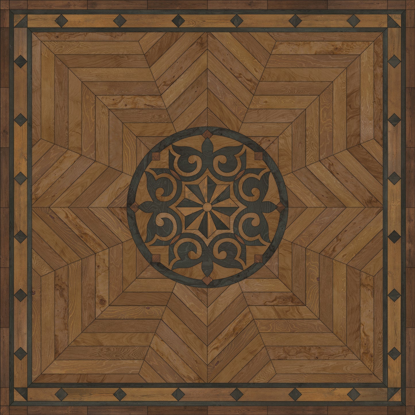 Artisanry - Caledonian - Eye of the Workman 72x72 Vintage Vinyl Floorcloth