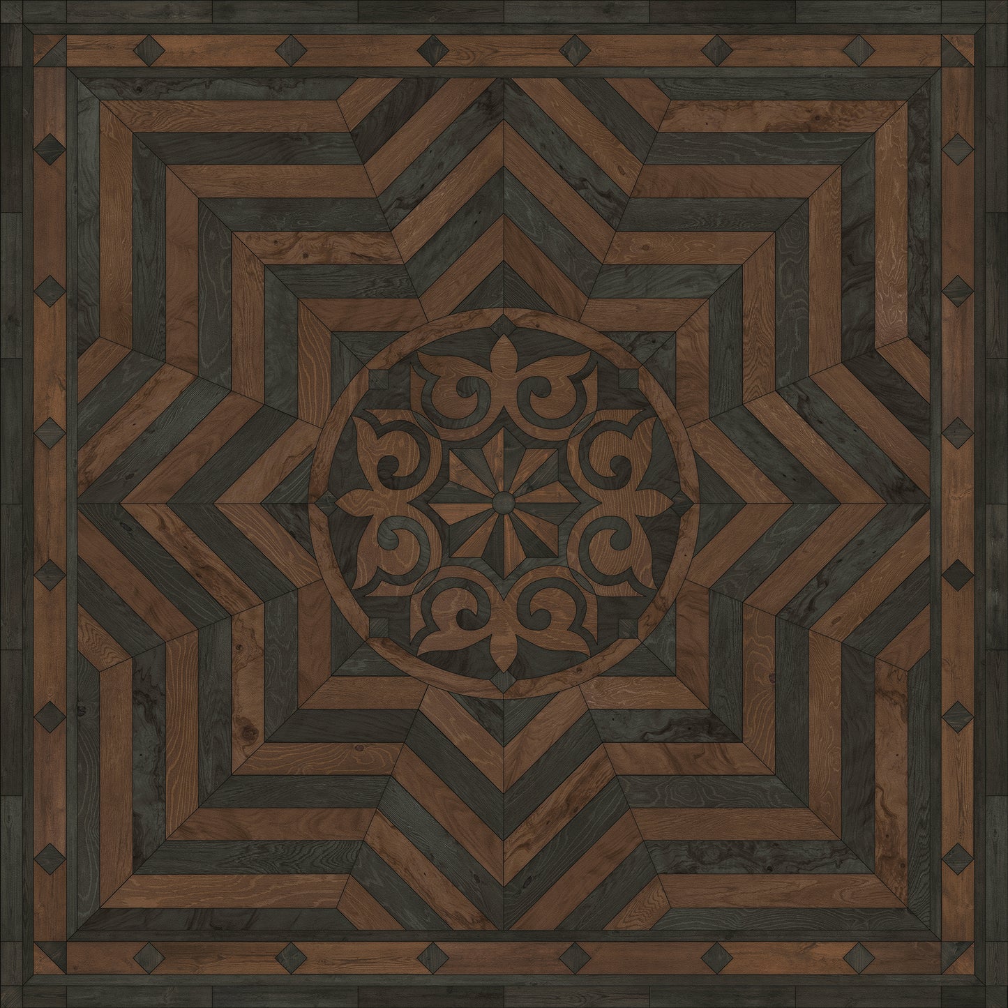 Artisanry - Caledonian - Foundation of Refinement 72x72 Vintage Vinyl Floorcloth