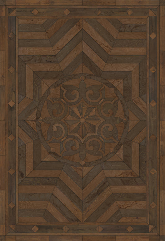 Artisanry - Caledonian - In all the Details 96x140 Vintage Vinyl Floorcloth