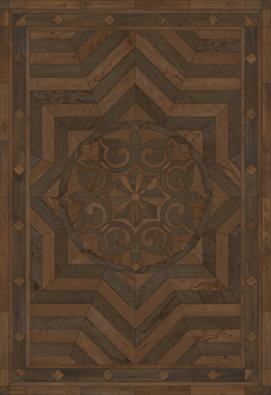 Artisanry - Caledonian - In all the Details 120x175 Vintage Vinyl Floorcloth