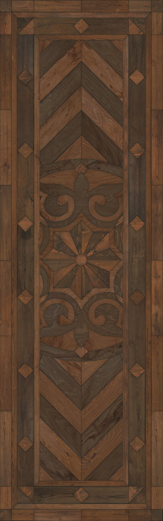 Artisanry - Caledonian - In all the Details 36x115 Vintage Vinyl Floorcloth