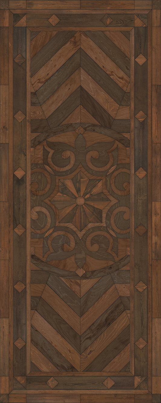 Artisanry - Caledonian - In all the Details 36x90 Vintage Vinyl Floorcloth