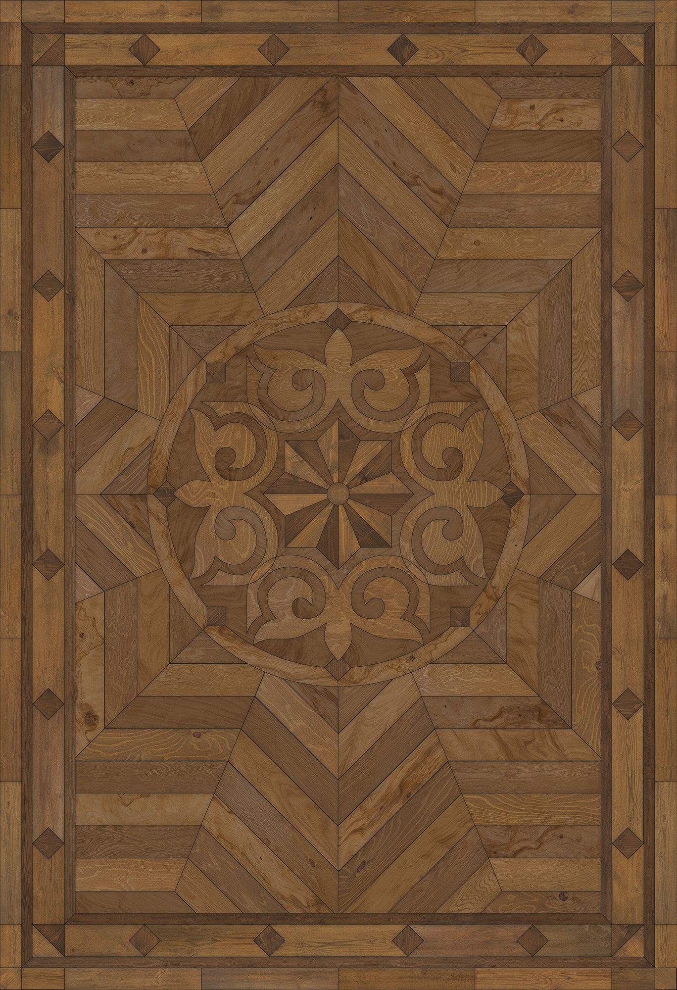 Artisanry - Caledonian - Source of Delight 52x76 Vintage Vinyl Floorcloth