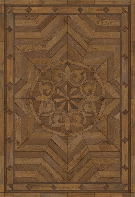 Artisanry - Caledonian - Source of Delight 96x140 Vintage Vinyl Floorcloth