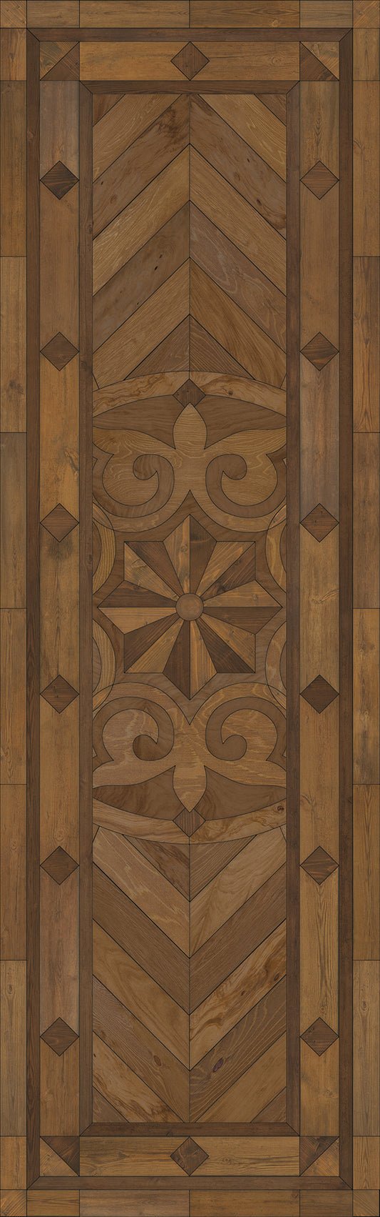 Artisanry - Caledonian - Source of Delight 36x115 Vintage Vinyl Floorcloth