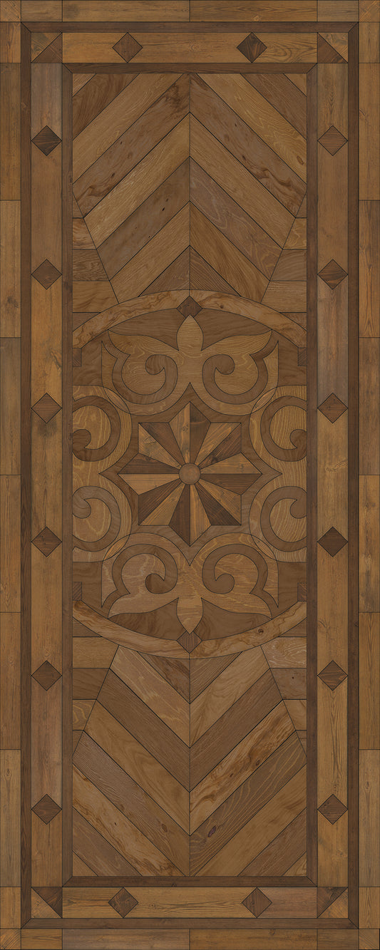 Artisanry - Caledonian - Source of Delight 36x90 Vintage Vinyl Floorcloth