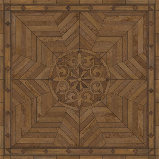 Artisanry - Caledonian - Source of Delight 36x36 Vintage Vinyl Floorcloth