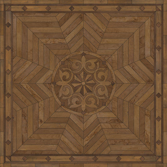 Artisanry - Caledonian - Source of Delight 48x48 Vintage Vinyl Floorcloth