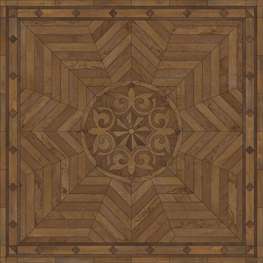 Artisanry - Caledonian - Source of Delight 72x72 Vintage Vinyl Floorcloth