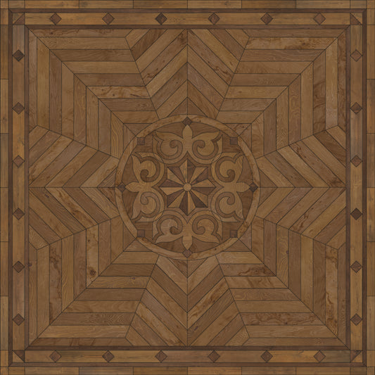 Artisanry - Caledonian - Source of Delight 120x120 Vintage Vinyl Floorcloth