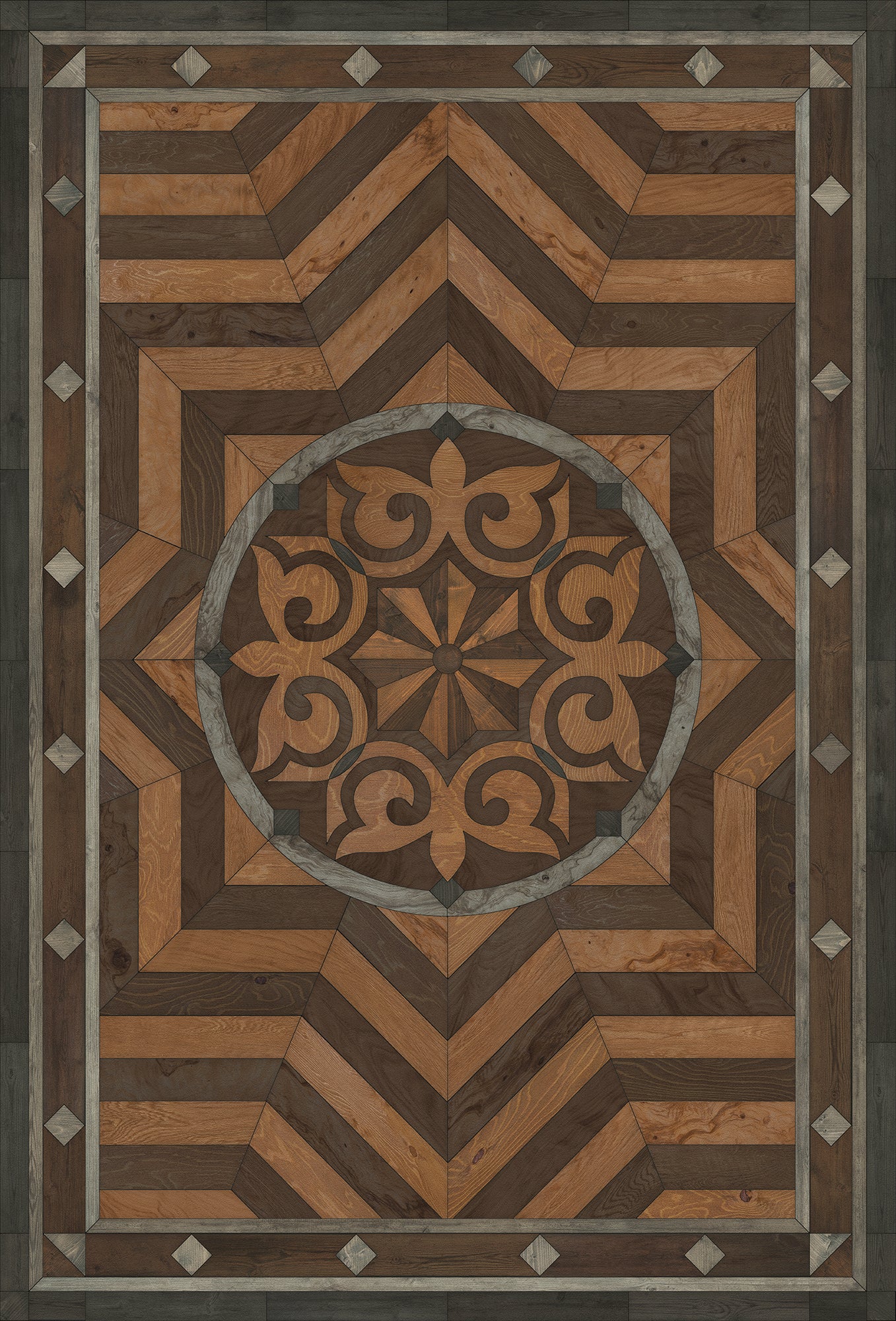 Artisanry - Caledonian - They Rise Behind Her Steps 38x56 Vinyl Floorcloth