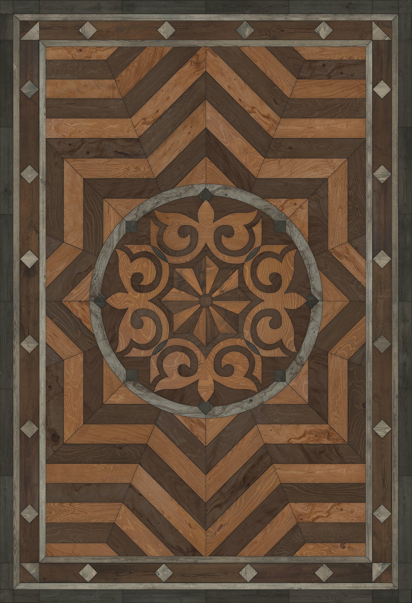 Artisanry - Caledonian - They Rise Behind Her Steps 52x76 Vinyl Floorcloth
