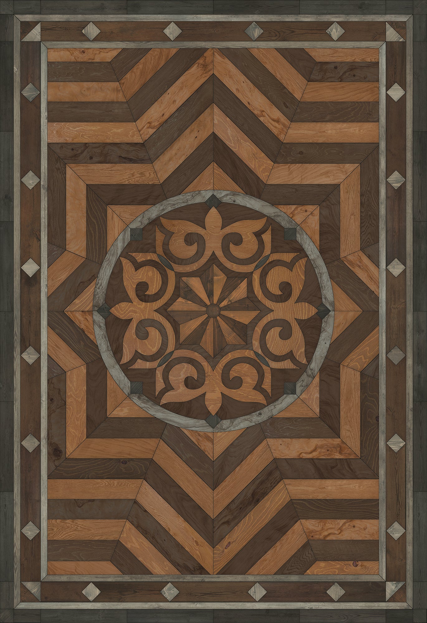 Artisanry - Caledonian - They Rise Behind Her Steps 96x140 Vinyl Floorcloth