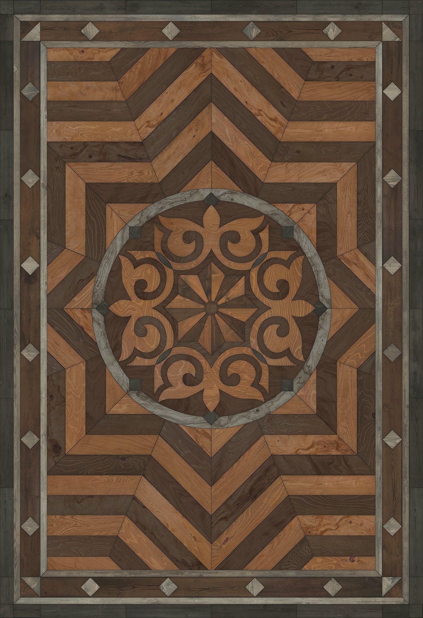Artisanry - Caledonian - They Rise Behind Her Steps 120x175 Vinyl Floorcloth