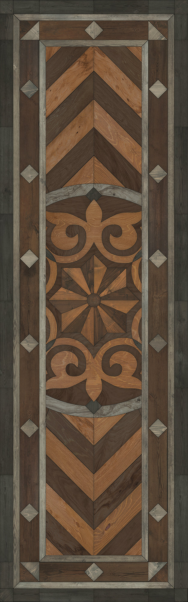 Artisanry - Caledonian - They Rise Behind Her Steps 36x115 Vinyl Floorcloth