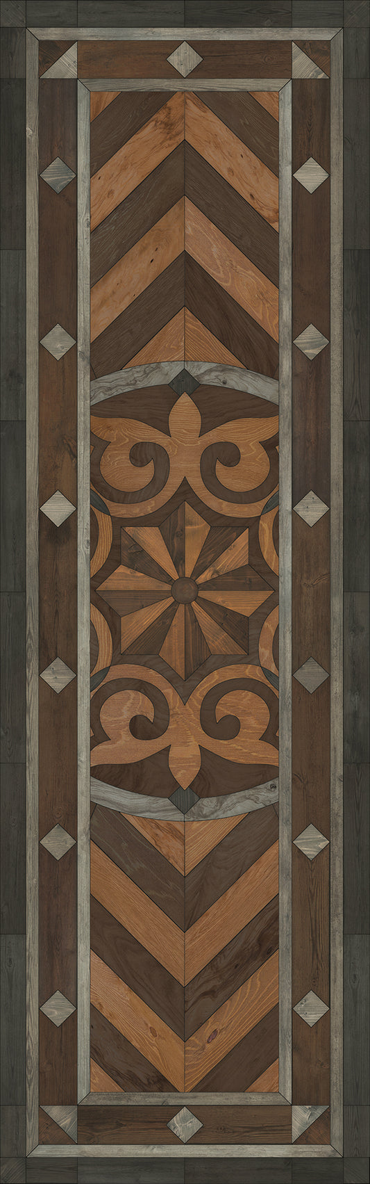 Artisanry - Caledonian - They Rise Behind Her Steps 36x115 Vinyl Floorcloth