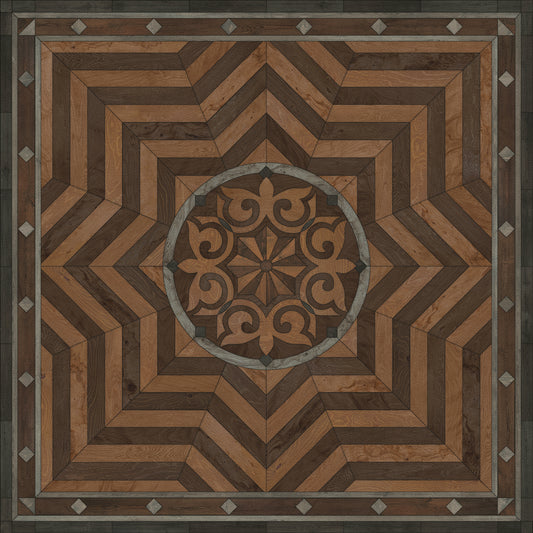 Artisanry - Caledonian - They Rise Behind Her Steps 36x36 Vinyl Floorcloth
