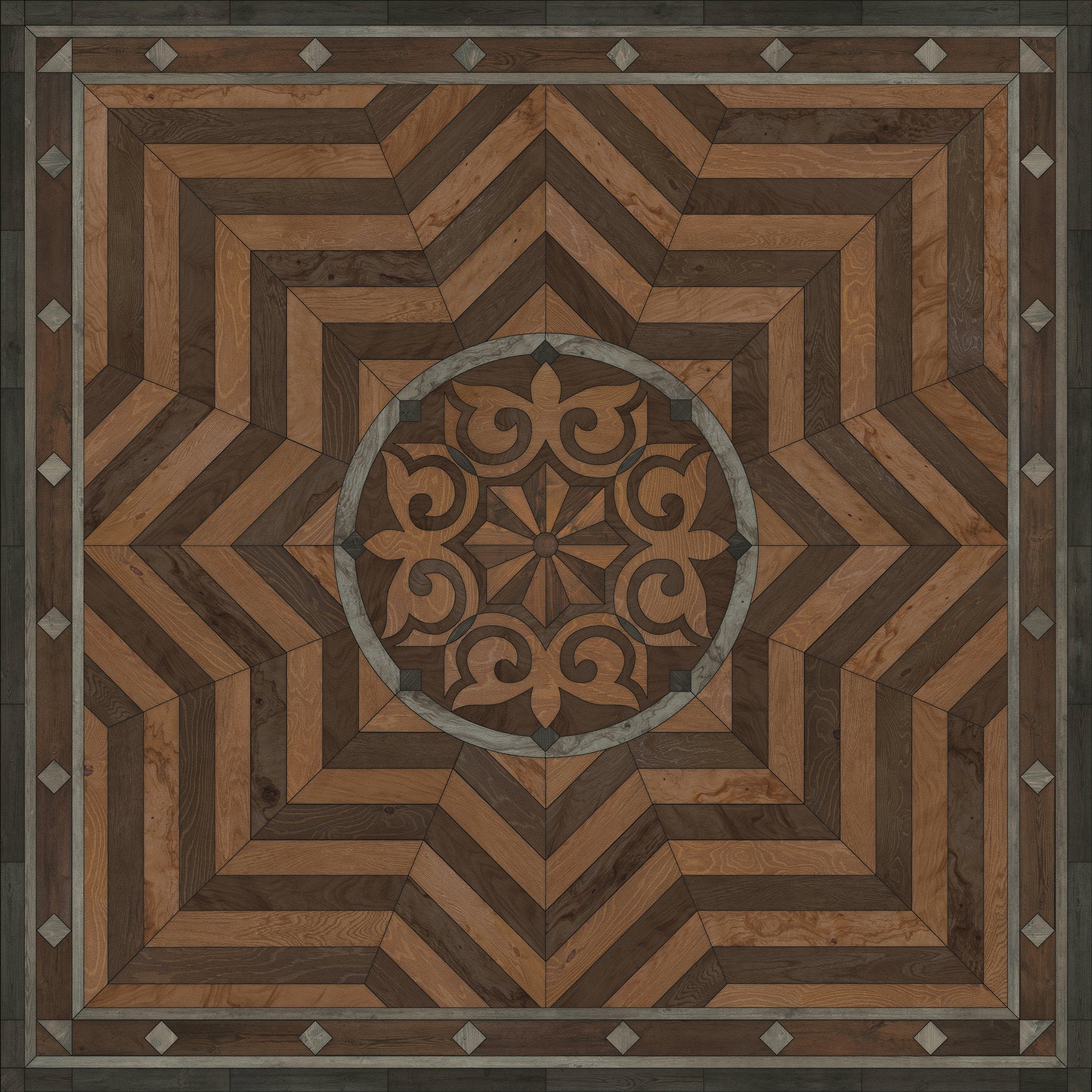 Artisanry - Caledonian - They Rise Behind Her Steps 72x72 Vinyl Floorcloth