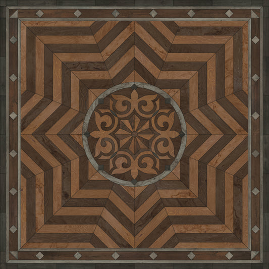 Artisanry - Caledonian - They Rise Behind Her Steps 96x96 Vinyl Floorcloth