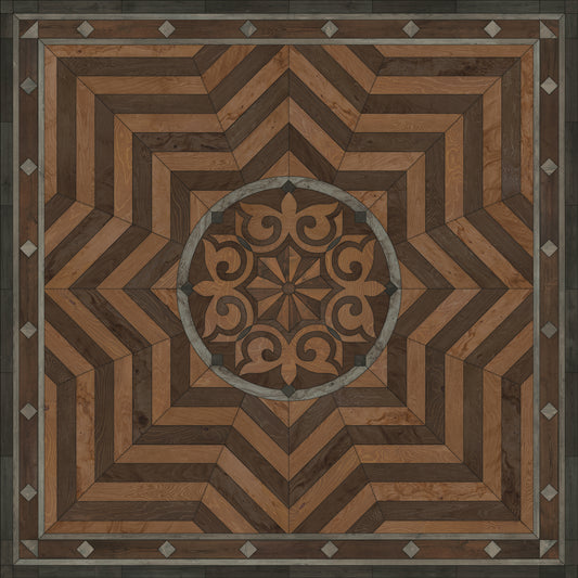 Artisanry - Caledonian - They Rise Behind Her Steps 120x120 Vinyl Floorcloth