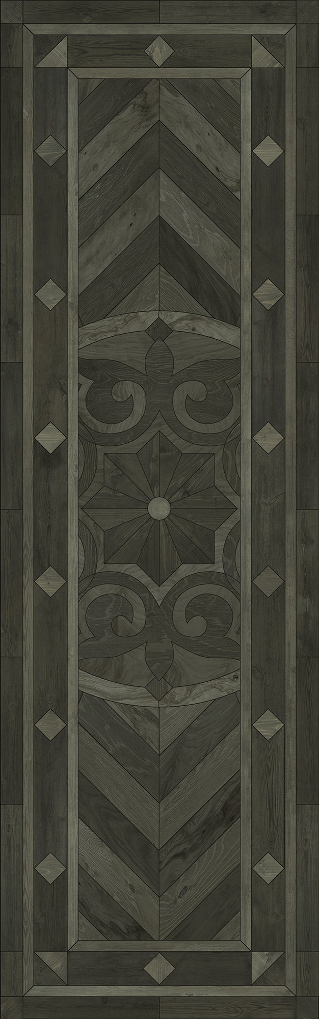Artisanry - Caledonian - What is Good and Strong 36x115 Vintage Vinyl Floorcloth