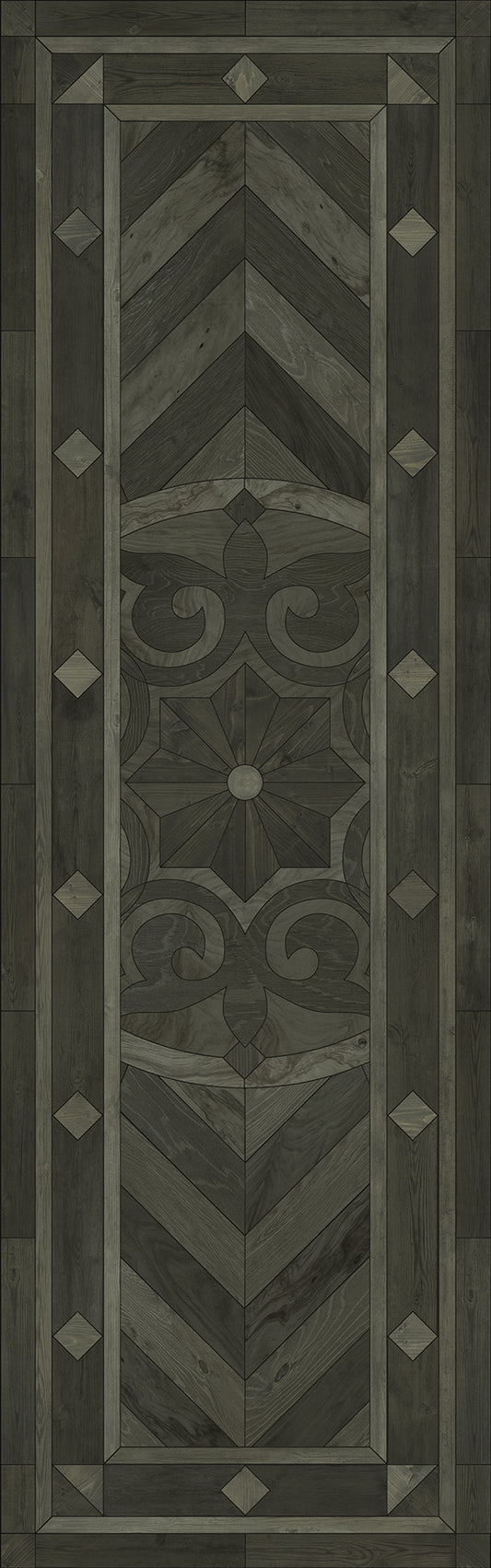 Artisanry - Caledonian - What is Good and Strong 36x115 Vintage Vinyl Floorcloth